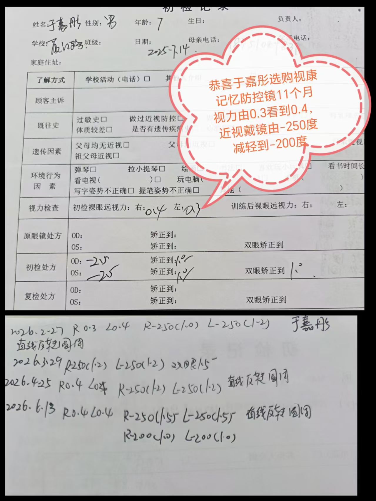 怕近视戴视康记忆眼镜